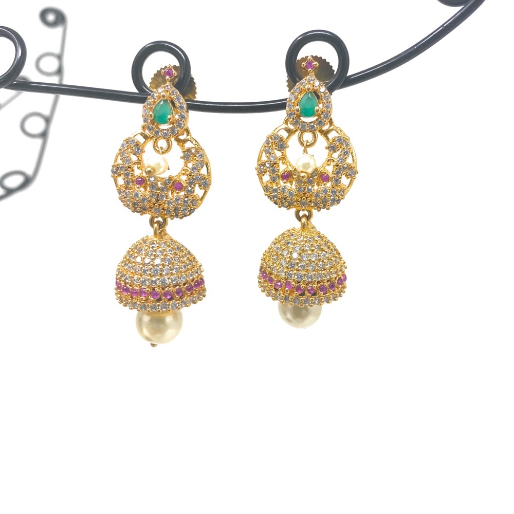 Indian kundan gold plated earrings
